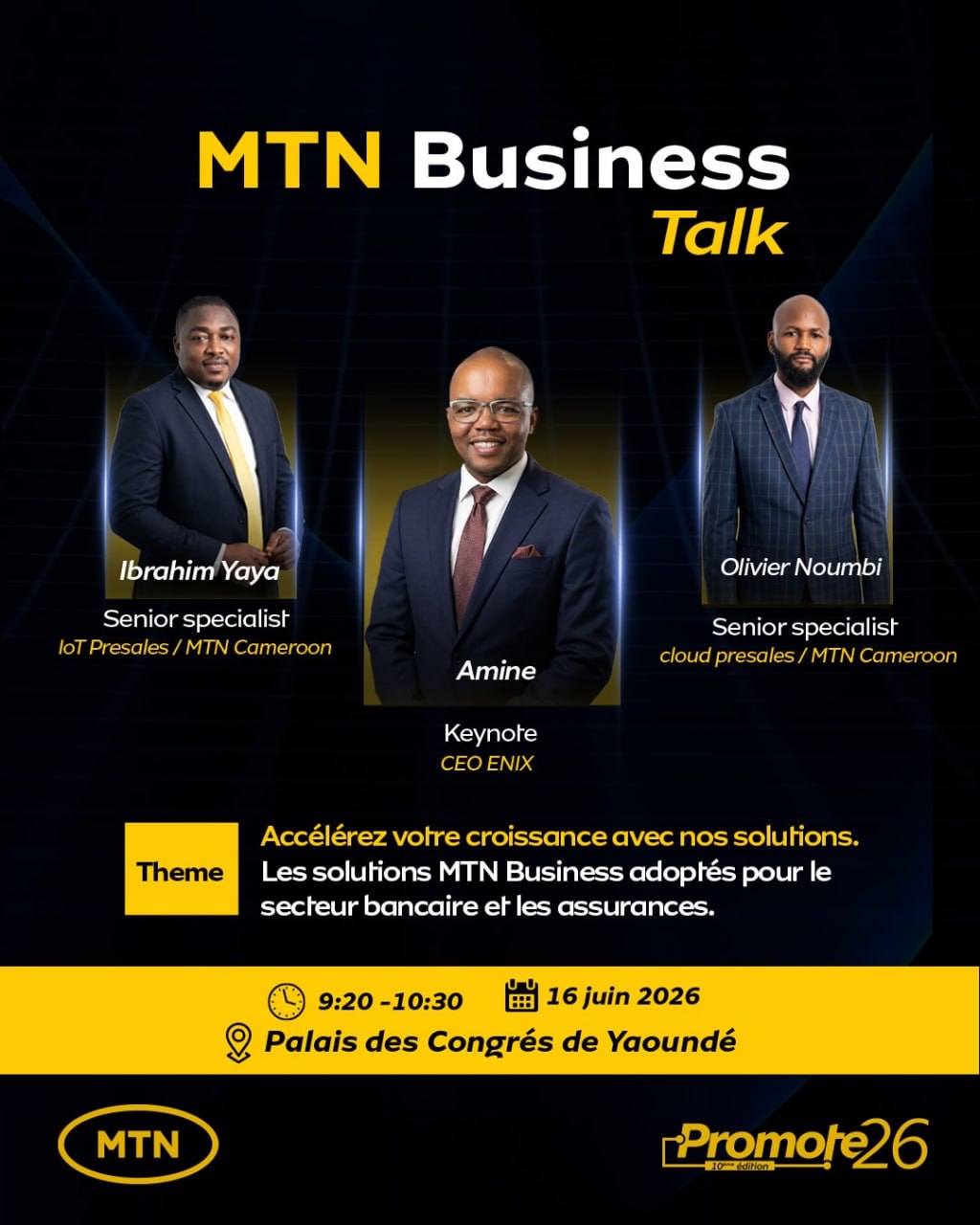 Intervenants MTN Business Talk - secteur bancaire et assurances